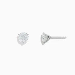Earrings|Effy Jewelry 14 Karat White Gold Diamond Stud Earrings with 2.00TCW Round Diamonds