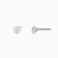 Earrings|Effy Jewelry 14 Karat White Gold Diamond Stud Earrings with 1.50TCW Round Diamonds
