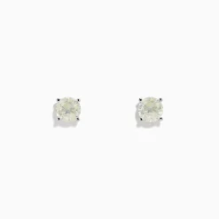 Earrings|Effy Jewelry 14 Karat White Gold Diamond Stud Earrings with 1.50TCW Round Diamonds