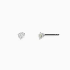 Earrings|Effy Jewelry 14 Karat White Gold Diamond Stud Earrings with 0.40TCW Round Diamonds