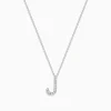 Necklaces & Pendants|Effy Jewelry 14 Karat White Gold Initial "J" Diamond Necklace