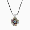 Necklaces & Pendants|Effy Jewelry 925 Multi Gemstone Cross Pendant, 4.09 TCW