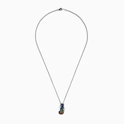 Necklaces & Pendants|Effy Jewelry 925 Seaside Sterling Silver Multi Sapphires Seahorse Pendant