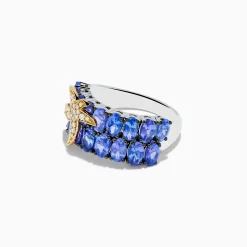 Rings|Effy Jewelry 925 Silver and 18K Tanzanite and Diamond Starfish Ring