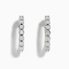 Earrings|Effy Jewelry 925 Silver Diamond Hoop Earrings