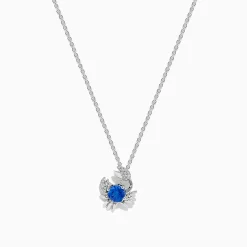 Necklaces & Pendants|Effy Jewelry 925 Silver Tanzanite and Diamond Crab Pendant