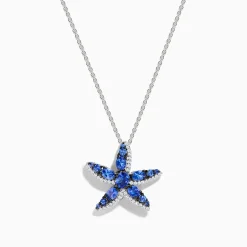 Necklaces & Pendants|Effy Jewelry 925 Silver Tanzanite and Diamond Starfish Pendant