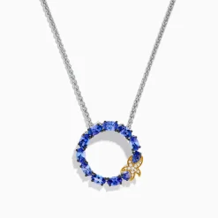 Necklaces & Pendants|Effy Jewelry 925 Silver/18K Gold Tanzanite and Diamond Starfish Pendant