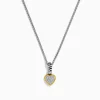 Necklaces & Pendants|Effy Jewelry 925 Sterling Silver and 18K Yellow Gold Diamond Heart Pendant