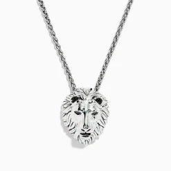 Necklaces & Pendants|BH Multi 925 Sterling Silver Black Diamond Lion Pendant, 0.07 TCW