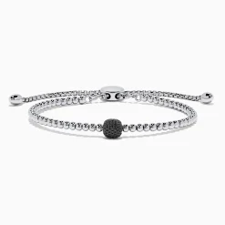 Bracelets|BH Multi 925 Sterling Silver Black Diamond Bracelet, 0.22 TCW