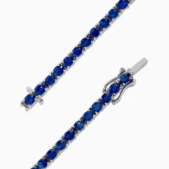 Bracelets|BH Multi 925 Sterling Silver Blue Sapphire Tennis Bracelet, 6.99 TCW