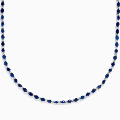 Necklaces & Pendants|BH Multi 925 Sterling Silver Blue Sapphire Tennis Necklace