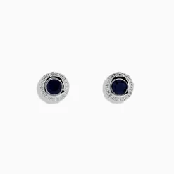 Earrings|Effy Jewelry 925 Sterling Silver Blue Sapphire Stud Earrings