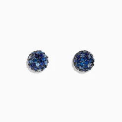 Earrings|Effy Jewelry 925 Sterling Silver Blue Sapphire Splash Stud Earrings, 2.26 TCW