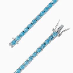 Bracelets|BH MULTI 925 Sterling Silver Blue Topaz Tennis Bracelet, 9.55 TCW