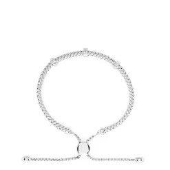 Bracelets|Effy Jewelry 925 Sterling Silver Braided Chain Diamond Accent Bolo Bracelet, 0.15 TCW