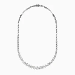 Necklaces & Pendants|Effy Jewelry 925 Sterling Silver Diamond Bouquet Necklace