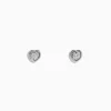 Earrings|BH Multi 925 Sterling Silver Diamond Heart Earrings, 0.15 TCW