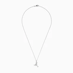 Necklaces & Pendants|Effy Jewelry 925 Sterling Silver Diamond Martini Glass Pendant