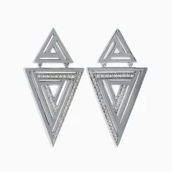 Earrings|BH Multi 925 Sterling Silver Diamond Retro Earrings, 0.26 TCW