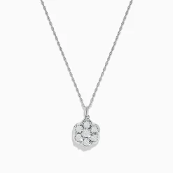 Necklaces & Pendants|Effy Jewelry 925 Sterling Silver Diamond Cluster Pendant