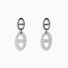 Earrings|Effy Jewelry 925 Sterling Silver Diamond Interlocking Link Earrings