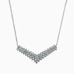 Necklaces & Pendants|Effy Jewelry 925 Sterling Silver Diamond Necklace, 0.47 TCW
