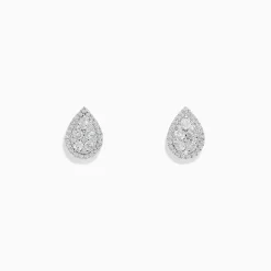 Earrings|BH Multi 925 Sterling Silver Diamond Pear Shaped Stud Earrings