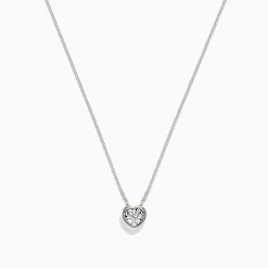 Necklaces & Pendants|BH Multi 925 Sterling Silver Diamond Heart Necklace, 0.15 TCW