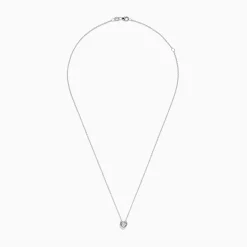 Necklaces & Pendants|BH Multi 925 Sterling Silver Diamond Heart Necklace, 0.15 TCW