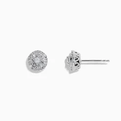 Earrings|BH Multi 925 Sterling Silver Diamond Pave Stud Earrings, 0.10 TCW
