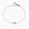 Bracelets|Effy Jewelry 925 Sterling Silver Diamond Cross Bracelet