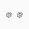 Earrings|Effy Jewelry 925 Sterling Silver Diamond Bouquet Stud Earrings, 0.14 TCW