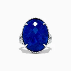 Rings|Effy Jewelry 925 Sterling Silver Lapis Lazuli Cocktail Ring, 13.85 TCW