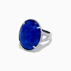 Rings|Effy Jewelry 925 Sterling Silver Lapis Lazuli Cocktail Ring, 13.85 TCW