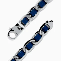 Mens|Effy Jewelry 925 Sterling Silver Leather Bracelet