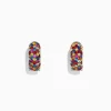 Earrings|Effy Jewelry 925 Sterling Silver Multi Sapphire Splash Huggie Hoop Earrings, 2.29 TCW