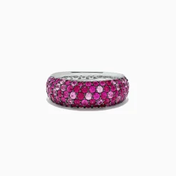 Rings|Effy Jewelry 925 Sterling Silver Pink Sapphire Splash Ring, 2.43 TCW