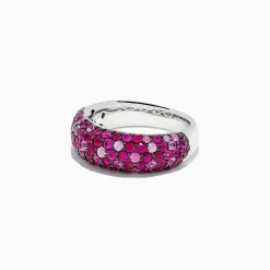 Rings|Effy Jewelry 925 Sterling Silver Pink Sapphire Splash Ring, 2.43 TCW