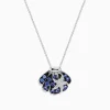 Necklaces & Pendants|Effy Jewelry 925 Sterling Silver Tanzanite and Diamond Seashell Pendant