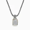 Necklaces & Pendants|Effy Jewelry 925 Sterling Silver u0026 18K Gold Diamond Pendant, 0.27 TCW
