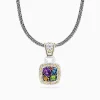 Necklaces & Pendants|Effy Jewelry 925 Sterling Silver u0026 18K Gold Accent Multi Gemstone Pendant, 1.59 TCW