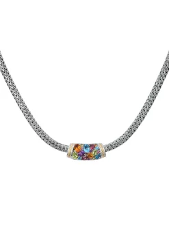 Necklaces & Pendants|Effy Jewelry 925 Sterling Silver u0026 18K Gold Multi Gemstone Necklace, 4.20 TCW
