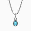 Necklaces & Pendants|Effy Jewelry 925 Sterling Silver u0026 18K Yellow Gold Blue Topaz Pendant, 3.14 TCW