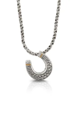 Necklaces & Pendants|Effy Jewelry 925 Sterling Silver u0026 18L Gold Horseshoe Pendant