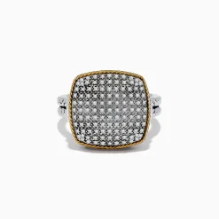 Rings|Effy Jewelry 925 Sterling Silver/18K Yellow Gold Diamond Ring