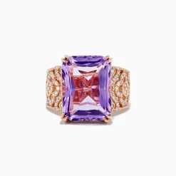 Rings|BH Multi Amethyst 14K Rose Gold Amethyst and Diamond Ring