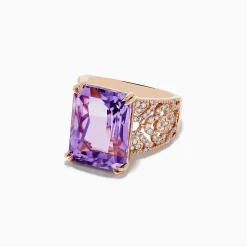 Rings|BH Multi Amethyst 14K Rose Gold Amethyst and Diamond Ring