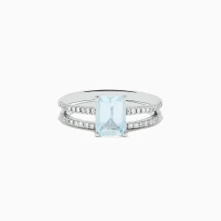 Rings|BH Multi Aquarius 14K Gold Aquamarine and Diamond Ring Set